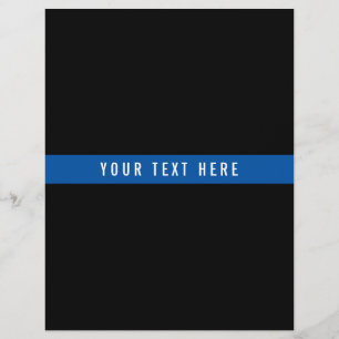 Thin Blue Line Organizer Pages for 3 Ring Binder