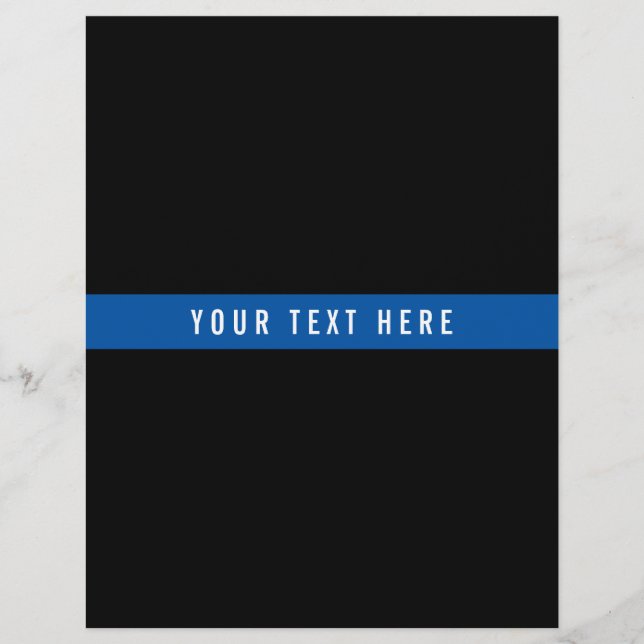 Thin Blue Line Organizer Pages for 3 Ring Binder (Front)