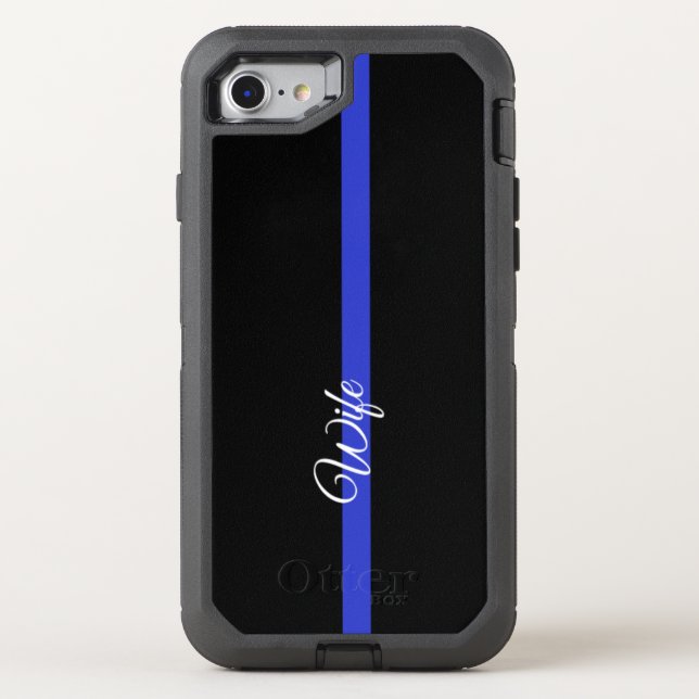 Thin Blue Line Otterbox Defender Iphone 7 Case (Back)