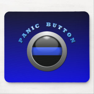 Thin Blue Line - Panic Button Mouse Pad