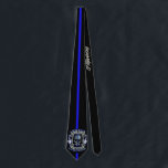 Thin blue line peacemaker tie police officer LEO<br><div class="desc">Thin blue line peacemaker tie police officer LEO</div>