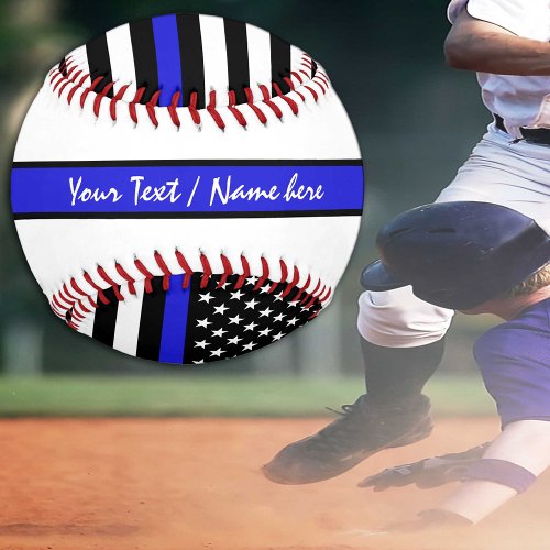 Thin Blue Line  Personalized Flag police  USA  Baseball