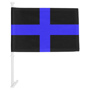 Thin Blue Line Personalized Funeral Flag