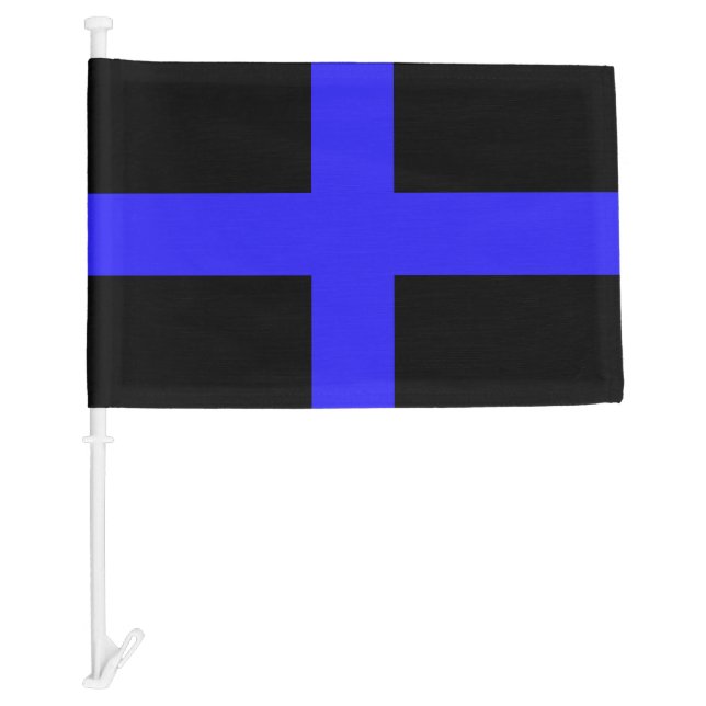 Thin Blue Line Personalized Funeral Flag (Front)