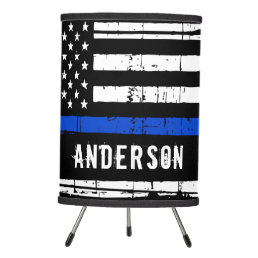 Thin Blue Line Personalized Law Enforcement Police Tripod Lamp