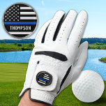 Thin Blue Line Personalized Name Police Officer Golf Glove<br><div class="desc">Are you looking for a unique and personalized gift for the golfer in your life who also happens to be a police officer or a supporter of the police department? Look no further! Our collection of golf gifts combines the love for golf with the admiration for our brave policemen and...</div>