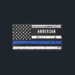 Thin Blue Line Personalized Police Checkbook Cover<br><div class="desc">Thin Blue Line Checkbook Cover - American flag in Police Flag colors, distressed design . Personalize with police officer name or police family name. This personalized police checkbook cover is perfect for police and law enforcement families and all those who support them. A wonderful police retirement gift or law enforcement...</div>