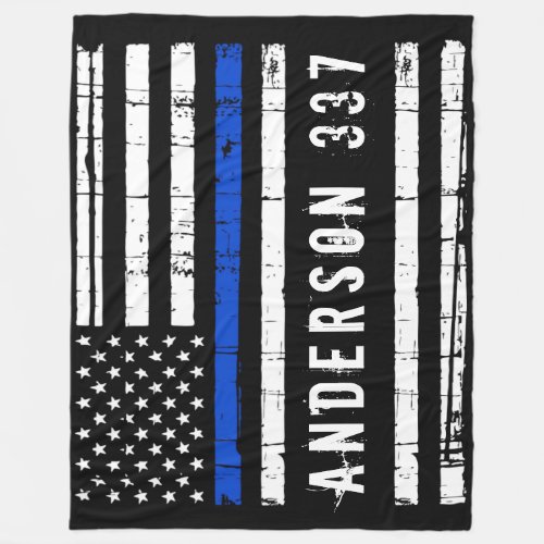 Thin Blue Line Personalized Police Flag