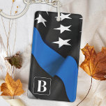 Thin Blue Line Personalized Police Keychain<br><div class="desc">Thin Blue Line Keychain - American flag in Police Flag colors, distressed design . Personalize with police officers name, family name or department . This personalized police keychain is perfect for police and law enforcement departments, families and all those who support them . COPYRIGHT © 2020 Judy Burrows, Black Dog...</div>