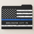 Thin Blue Line Personalized Police Officer File Folder | Zazzle
