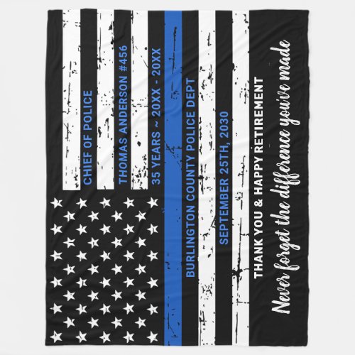 Thin Blue Line Personalized Police Retirement     