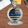 Thin Blue Line Personalized Police Retirement Pocket Watch