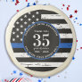 Thin Blue Line Personalized Police Retirement  Sugar Cookie