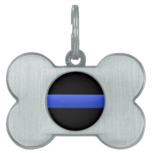 Thin Blue Line Pet ID Tag