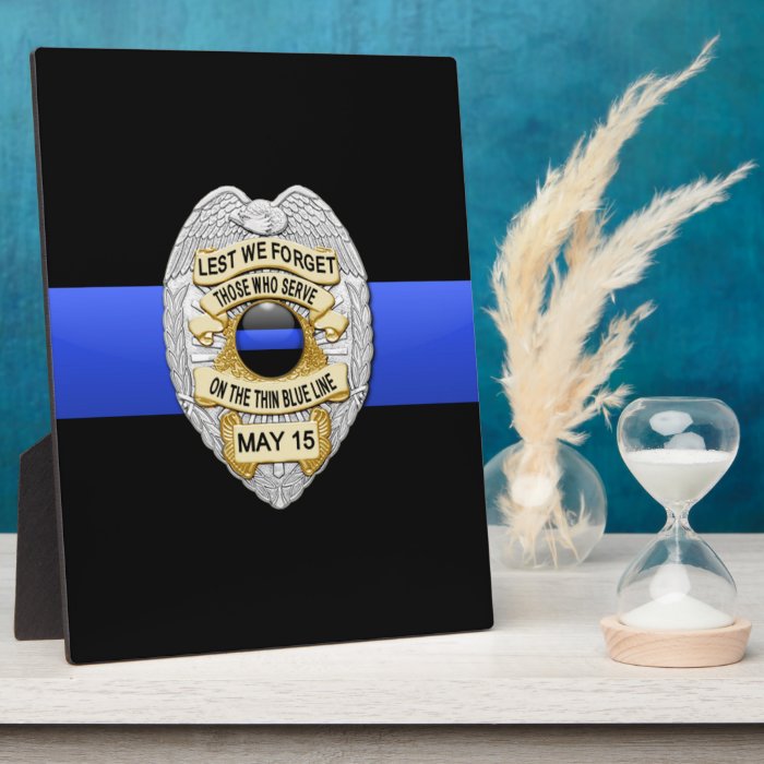 Thin Blue Line Photo Plaque