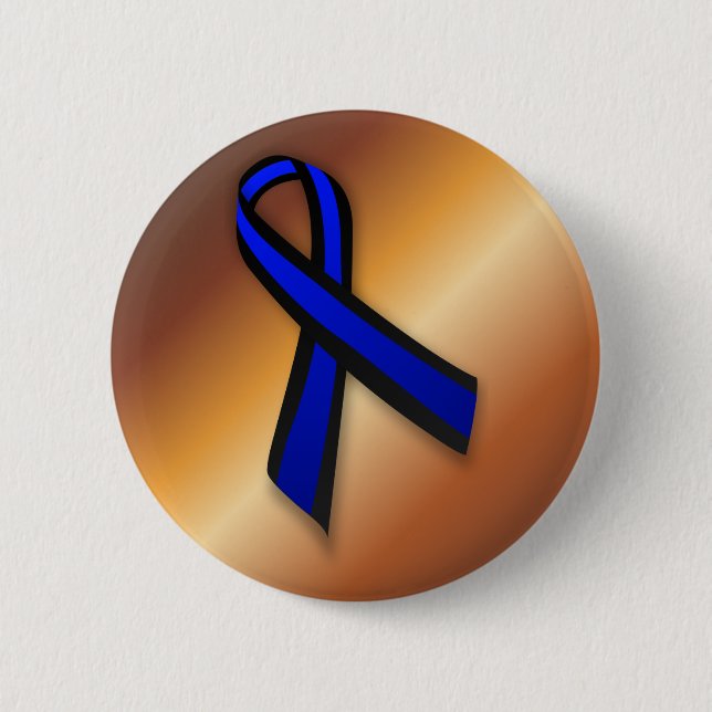 Thin Blue Line Pinback Button (Front)