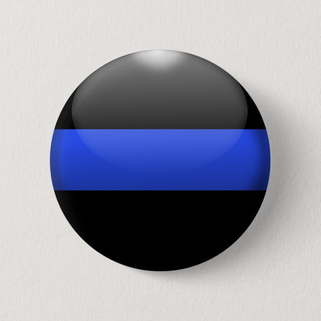 Thin Blue Line Pinback Button (Front)