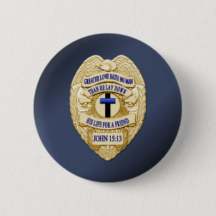 Thin Blue Line Pinback Button