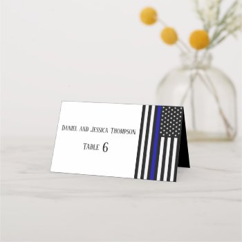 Thin Blue Line Place Card by ThinBlueLineDesign at Zazzle