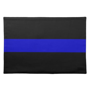 Thin Blue Line Placemat by HasCreations at Zazzle