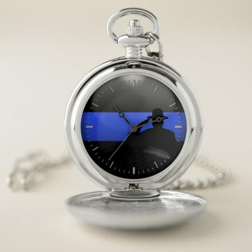 Thin Blue Line Pocket Watch