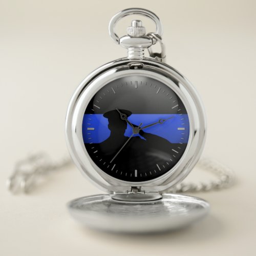 Thin Blue Line Pocket Watch