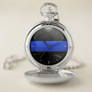 Thin Blue Line Pocket Watch