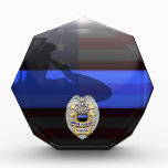 Thin Blue Line - Police 20 Yr Award Plaque<br><div class="desc">Customize this beautiful gift with your own text to suit the circumstances. This original Police 20 Yr Award Plaque badge artwork was designed specifically for law enforcement officers. It makes a wonderful gift for all of the usual gift occasions but also in acknowledgement of personal achievement, recognition, promotion or retirement....</div>
