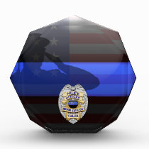 Thin Blue Line - Police 20 Yr Award Plaque Thin Blue Line - Police 20 Yr Award Plaque