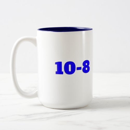Thin Blue Line Police and Law Enforcement 10_8 Two_Tone Coffee Mug