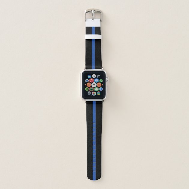 Thin Blue Line Police Apple Watch Band Zazzle