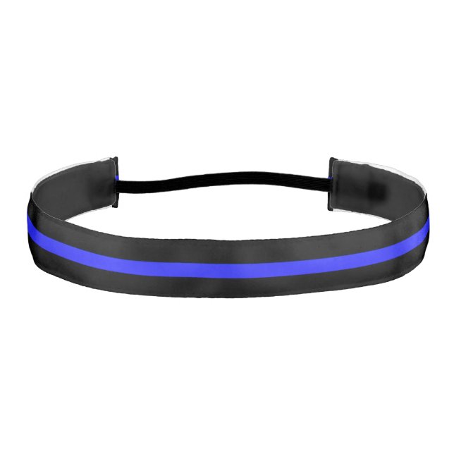 Thin Blue Line Police Athletic Headband (Front)