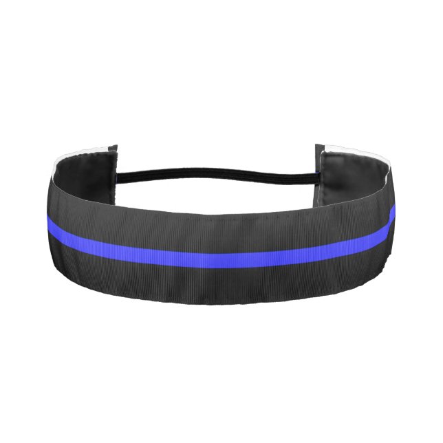 Thin Blue Line Police Athletic Headband (Front)