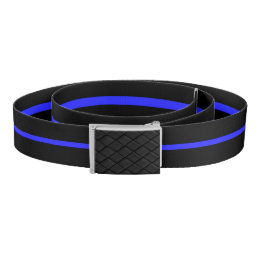 Thin Blue Line Police Basket Weave Belt