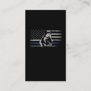 Thin Blue Line Police Belgian Malinois Dog Business Card