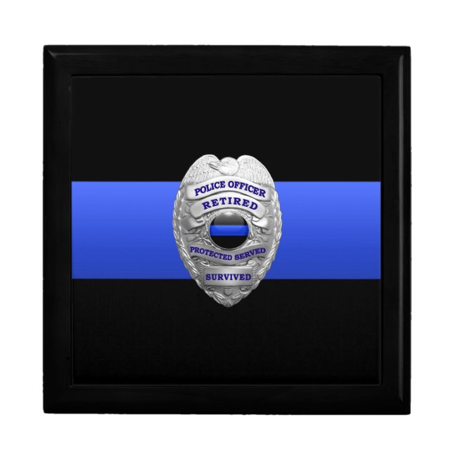 Thin Blue Line - Police Brass Keeper Gift Box (Front)