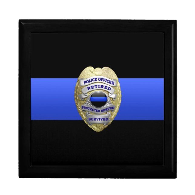 Thin Blue Line - Police Brass Keeper Gift Box (Front)