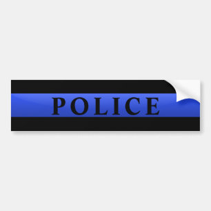 Thin Blue Line Police Bumper Sticker