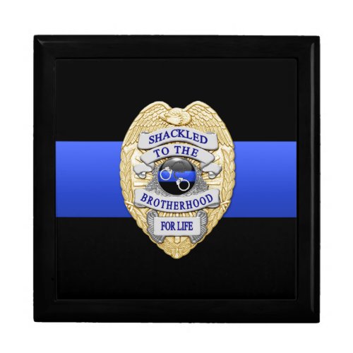 Thin Blue Line _ Police Challenge Coin Box