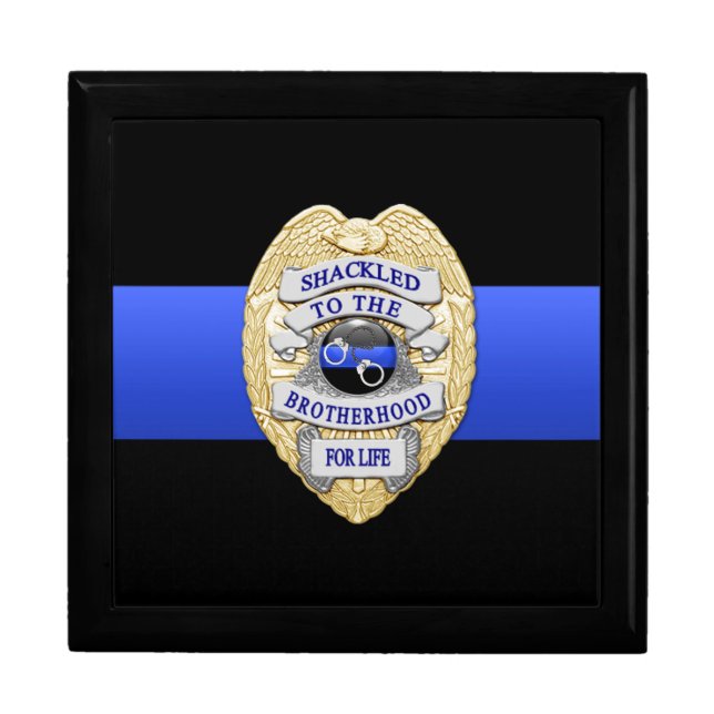 Thin Blue Line - Police Challenge Coin Box (Front)