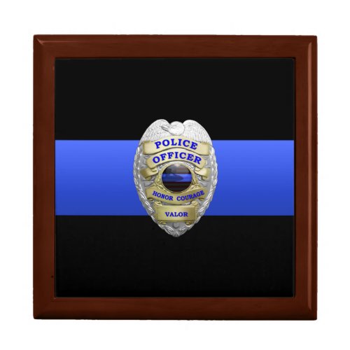 Thin Blue Line _ Police Challenge Coin Box