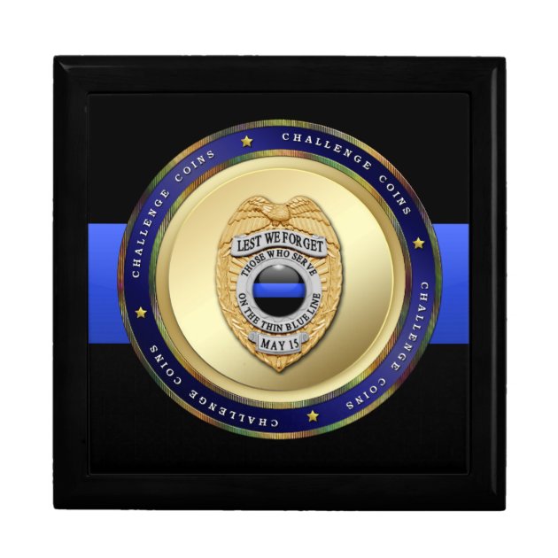 Golden America Shield Blue Line Commemorative Challenge Coin Craft Gift 