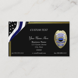 Thin Blue Line Police Chief Business Card