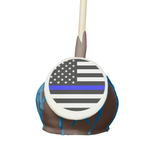 Thin Blue Line Police Cops American Flag Cake Pops