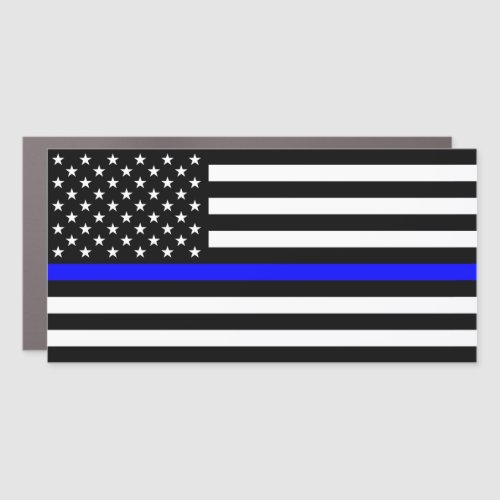 Thin Blue Line Police Cops American Flag Car Magnet