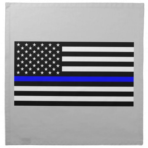 Thin Blue Line Police Cops American Flag Cloth Napkin