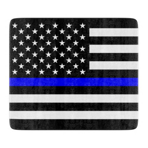 Thin Blue Line Police Cops American Flag Cutting Board