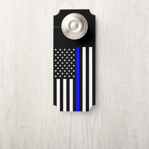 Thin Blue Line Police Cops American Flag Door Hanger