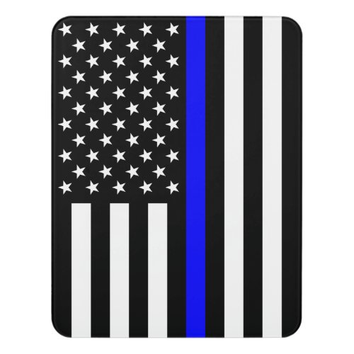 Thin Blue Line Police Cops American Flag Door Sign