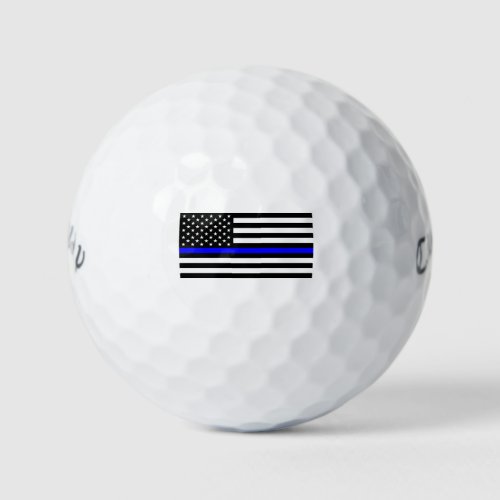 Thin Blue Line Police Cops American Flag Golf Balls